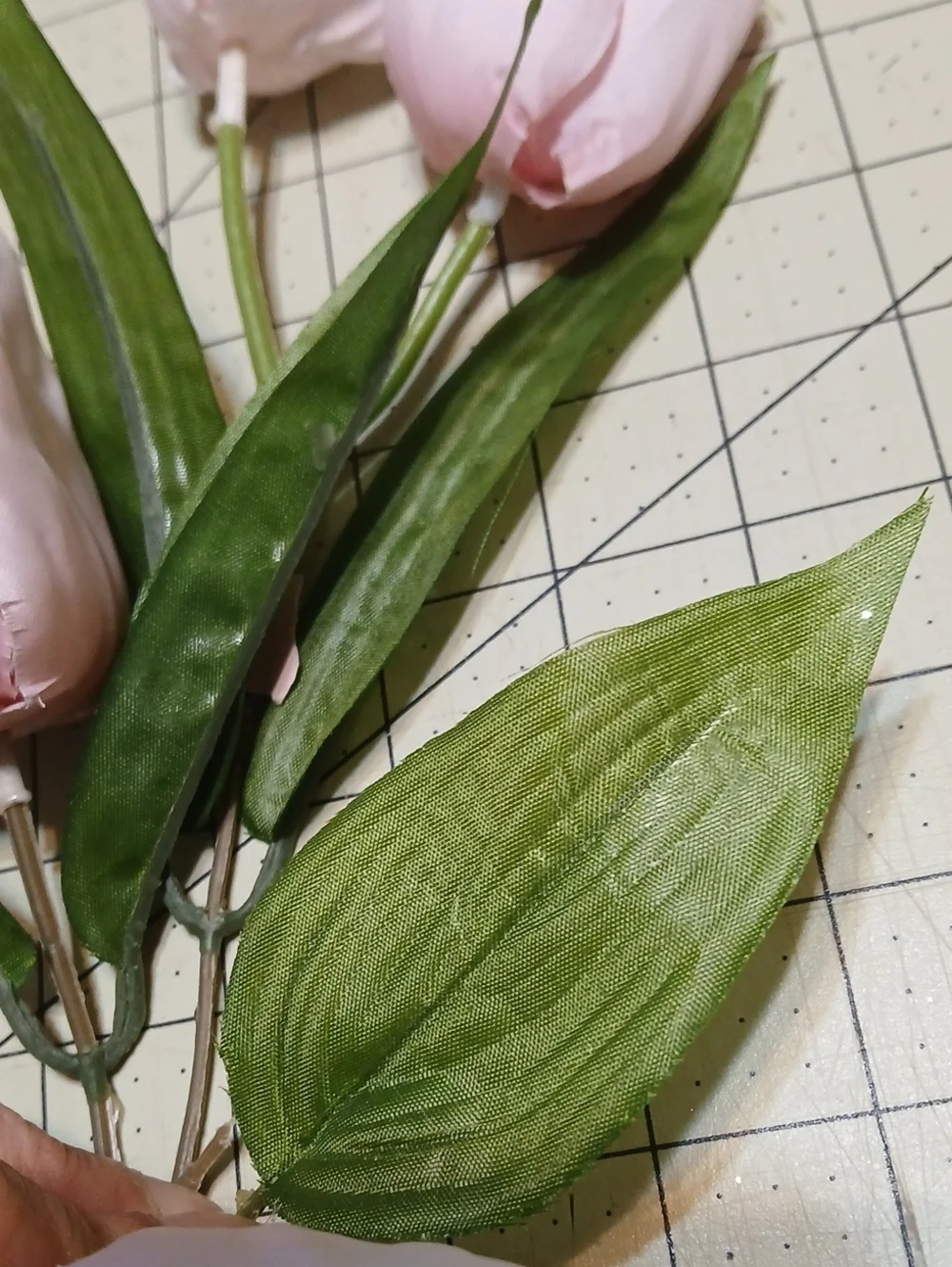 Artificial Pink Tulip Bouquet Accent Stems - Set Of 2